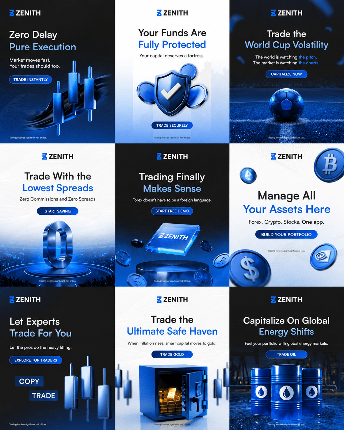 ZENITH FinTech and global trading platform 9-post social grid